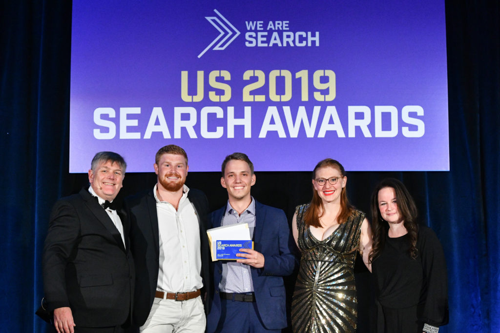 Image: Brainlabs wins Best Large PPC Agency at the US Search Awards 2019.