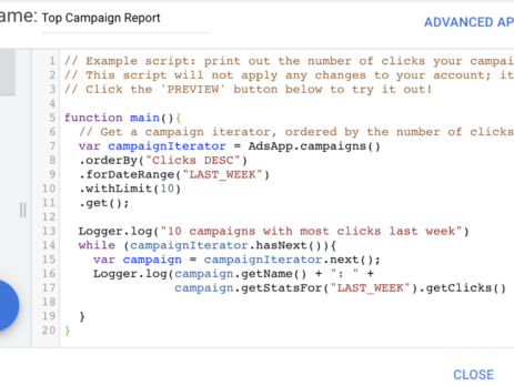 Google Ads Scripts Image