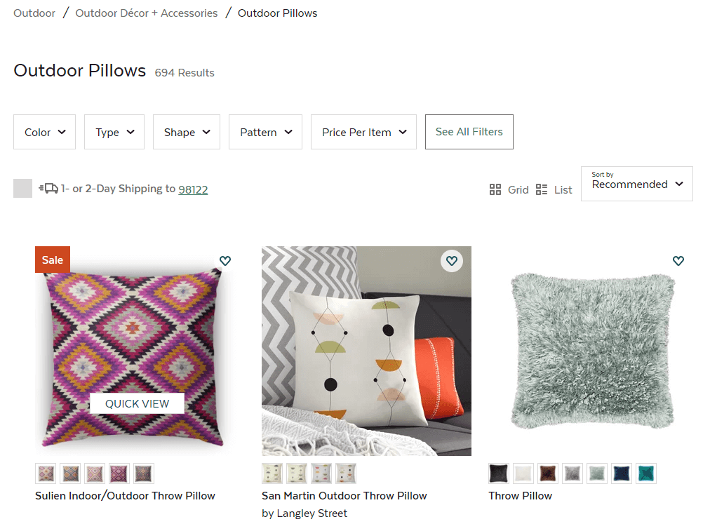 SERP For Outdoor Pillows