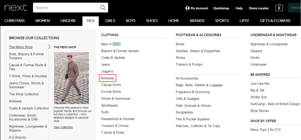 next categories