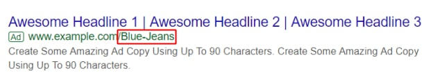 display URLs