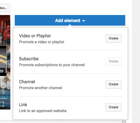 Youtube end screen options