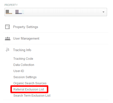 Google Analytics Referral Exclusion List