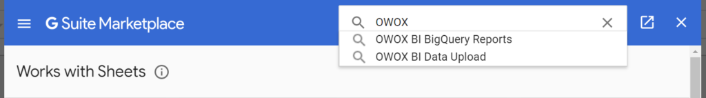 G suite Marketplace OWOX